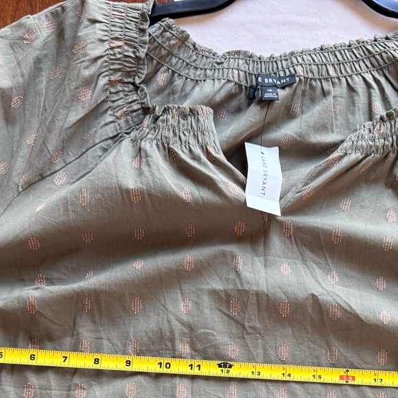 Lane Bryant Olive Smocked Tunic - Picture 5 of 5